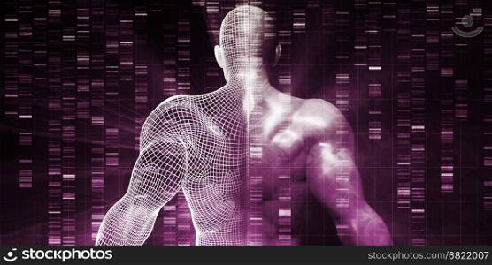 Genetic Research on Human Body DNA Structure. Genetic Research on Human Body