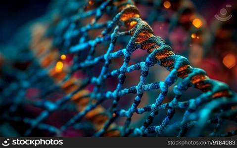 Genetics and medical science concept. shiny DNA molecule colorful background. Genetic research and biotech science concept. Human biology technology abstract background bokeh. Genetics and medical science concept. shiny DNA molecule colorful background. Genetic research and biotech science concept. Human biology technology abstract background