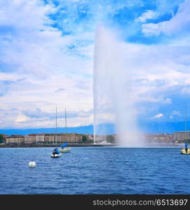 Geneva Geneve lake water Jet D&rsquo;eau Switzerland. Geneva Geneve lake water Jet D&rsquo;eau Switzerland Swiss Leman