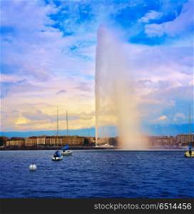 Geneva Geneve lake water Jet D&rsquo;eau Switzerland. Geneva Geneve lake water Jet D&rsquo;eau Switzerland Swiss Leman