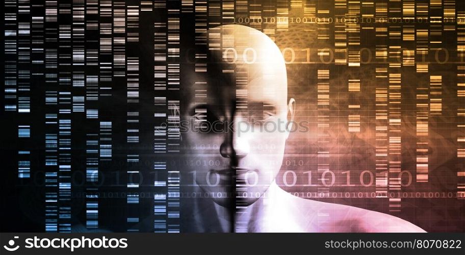 Genome Sequence and Medical Breakthrough as a Science Concept. Online Research