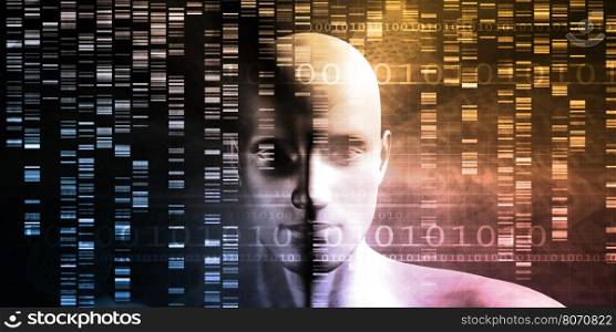 Genome Sequence and Medical Breakthrough as a Science Concept. Online Research