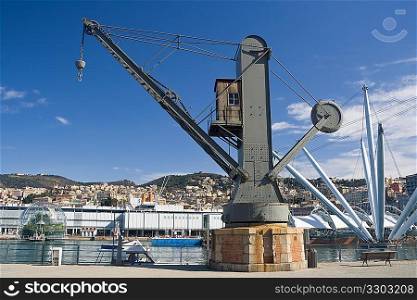 Genova , old port crane