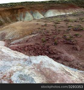 Geological geothermal mineral landscape