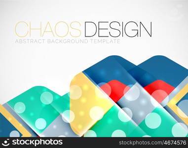 Geometric abstract background, light and shadow effects with transparent shapes