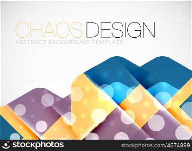 Geometric abstract background, light and shadow effects with transparent shapes