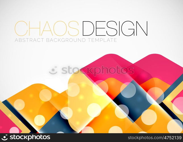 Geometric abstract background, light and shadow effects with transparent shapes