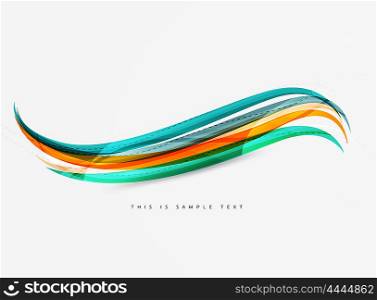 Geometric abstract background, swirl colorful lines - color curve stripes and lines in motion concept and with light and shadow effects. Presentation banner and business card message design template