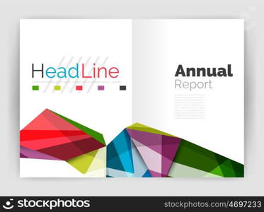 Geometric annual report business template, flyer or brochure layout