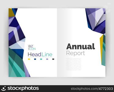 Geometric annual report business template, flyer or brochure layout