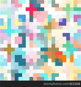 Geometric Background Pattern Seamless Square Pixel Art. Geometric Background Pattern