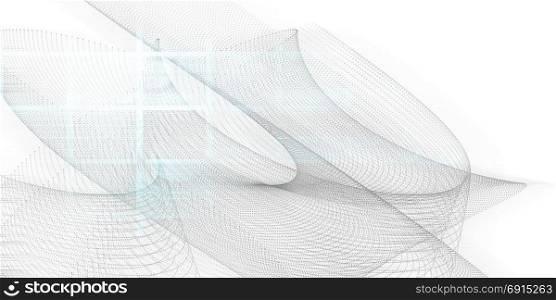 Geometric Background with Bezier Lines Curving as Art. Geometric Background