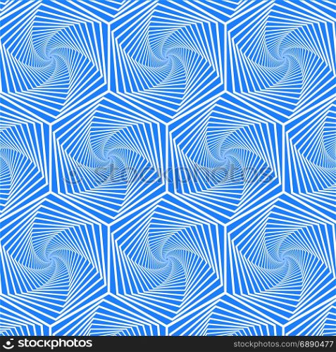 Geometric Blue Background. Line Ornamental Pattern. Creative Ornamental Texture. Geometric Blue Background