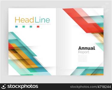 Geometric business annual report templates, modern brochure flyer template. illustration