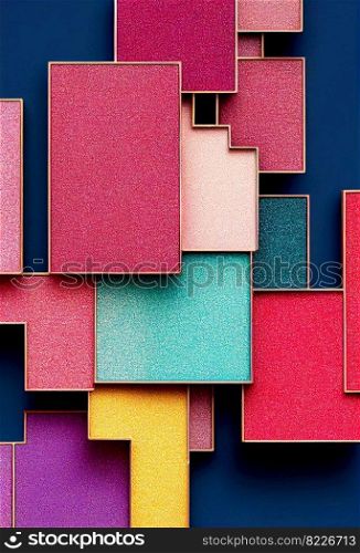 Geometric colorful design pattern 3d illustrated