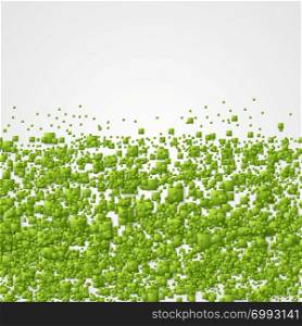Geometric corporate background with green squares