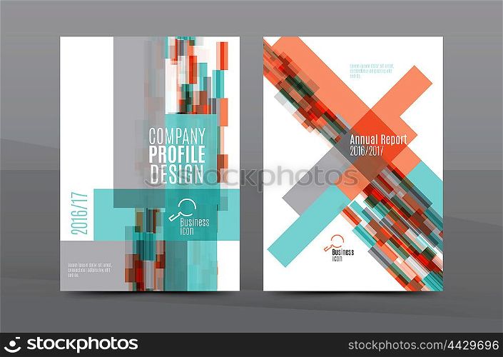 Geometric design A4 size cover print template - annual report brochure flyer design template , leaflet presentation abstract background