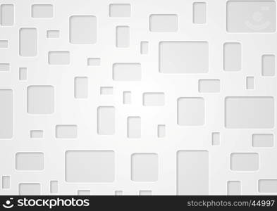 Geometric grey background with squares. Geometric grey background with squares. Tech design with squares and rectangles