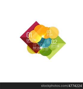 Geometric modern infographic options templates. layouts for presentation, web site or modern print design