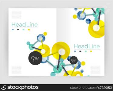Geometric molecule abstract background, . abstract business annual report template