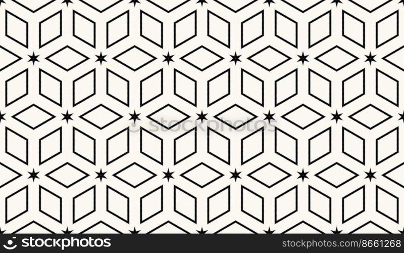 Geometric seamless textile pattern 3d illustrated