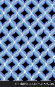 Geometric shaped moire illusory seamless pattern 3d illustrated