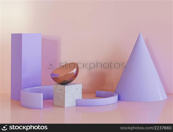 geometric shapes background violet forms