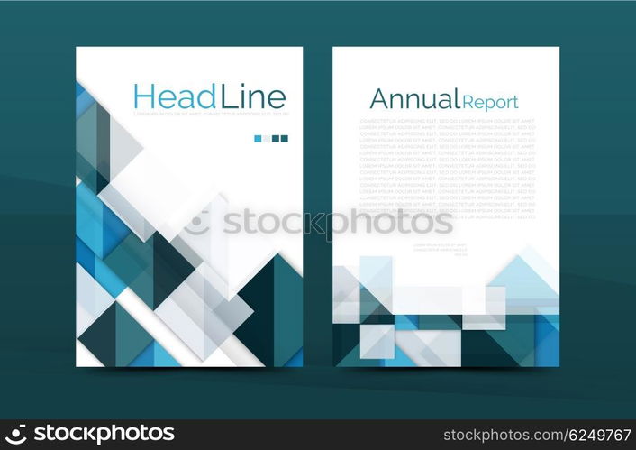 Geometric shapes design a4 cover. 3d geometric shapes design a4 cover. business corporate brochure identity template