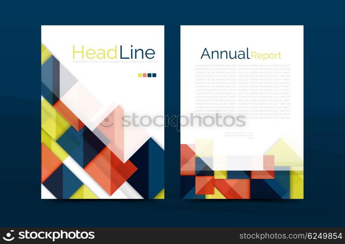 Geometric shapes design a4 cover. 3d geometric shapes design a4 cover. business corporate brochure identity template