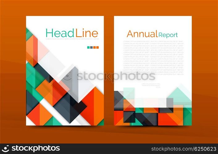 Geometric shapes design a4 cover. 3d geometric shapes design a4 cover. business corporate brochure identity template