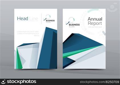 Geometric shapes design a4 cover. 3d geometric shapes design a4 cover. business corporate brochure identity template