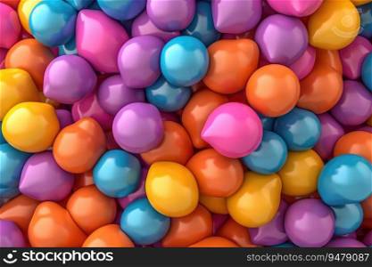 Geometric shapes, pastel spheres abstract background. Generative AI