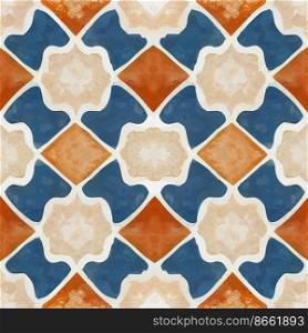Geometric textile pattern design 3d illustrated