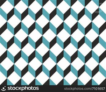 geometric texture with abstract pattern made of cubes white green and black, useful as a background. abstract geometric background