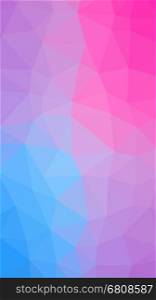 Geometric tile mosaic with blue and pink triangles. Abstract polygonal and low poly pattern background. Ideal for screen HD wallpaper on cell phone or other works and design.