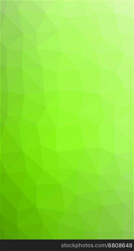 Geometric tile mosaic with green triangles. Abstract polygonal and low poly pattern background. Ideal for screen HD wallpaper on cell phone or other works and design.