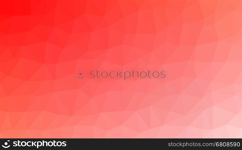 Geometric tile mosaic with red triangles. Abstract polygonal (low poly) pattern.