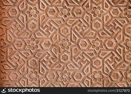 Geometrical pattern on Red Fort, Agra, India