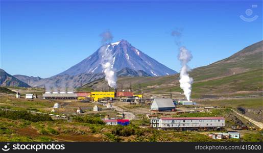 Geothermal power station alternative energy on Kamchatka Peninsula