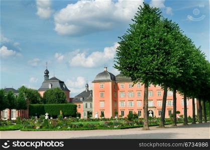 German castle and the magnificent park Elector