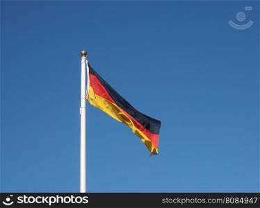 German Flag of Germany. The German national flag of Germany, Europe over the blue sky