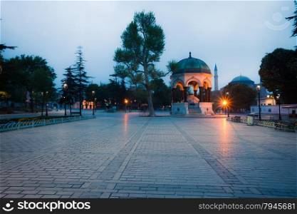 German Fountain at early morning, Istanbul, Turkey