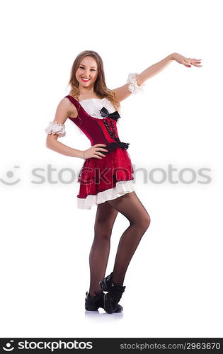 German girl in traditional festival clothing