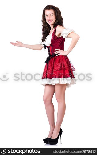 German girl in traditional festival clothing