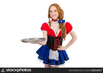 German girl in traditional festival clothing