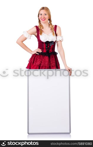 German girl in traditional festival clothing