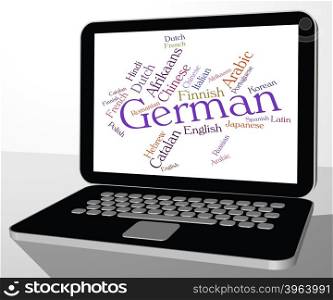 German Language Representing Wordcloud Germany And Words