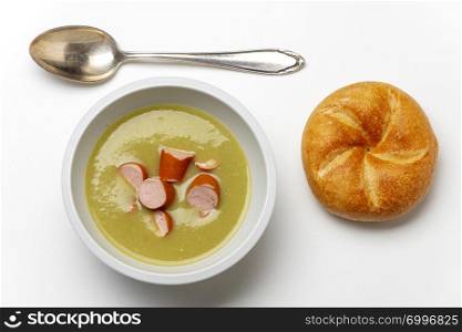 german pea soup with franks