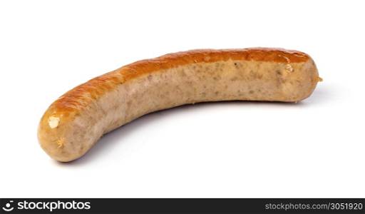 German sausage isolated on white background. German sausage