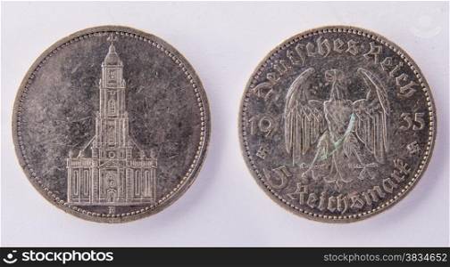 German silver coin 5 Reichsmark 1935